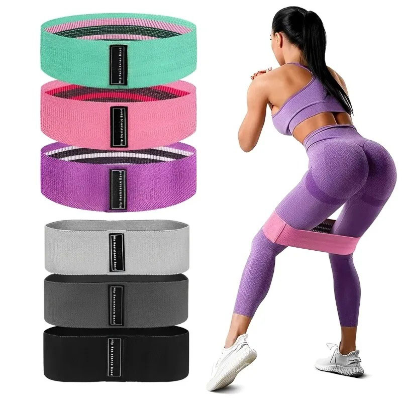 3Pcs Fabric Resistance Hip Boo - Sports Equipment Supplies 评论和价格